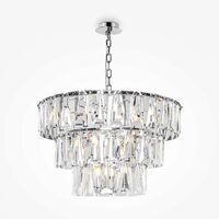 Lustra cristal transparent moderna Puntes cromata Ø77cm, Maytoni