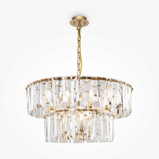 Lustra cristal transparent moderna Puntes aurie Ø68cm, Maytoni