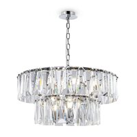 Lustra cristal transparent moderna Puntes cromata Ø68cm, Maytoni