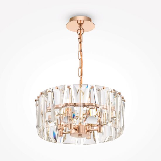 Lustra cristal transparent moderna Puntes aurie Ø38cm, Maytoni