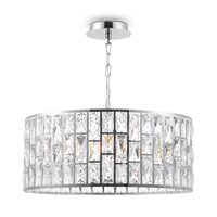 Lustra cristal transparent moderna Gelid cromata Ø50cm, Maytoni