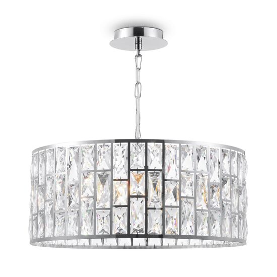 Lustra cristal transparent moderna Gelid cromata Ø50cm, Maytoni