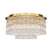 Plafoniera cristal transparent moderna Dune aurie Ø45cm, Maytoni