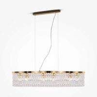 Lustra cristal transparent moderna Dune aurie L93cm, Maytoni