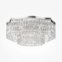 Plafoniera cristal transparent moderna Dune cromata Ø60cm, Maytoni