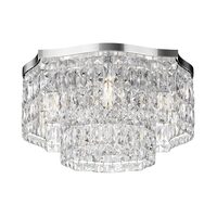 Plafoniera cristal transparent moderna Dune cromata Ø45cm, Maytoni