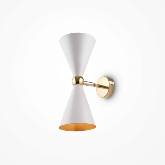Aplica moderna Vesper aurie abajur alb cu auriu L12cm, Maytoni