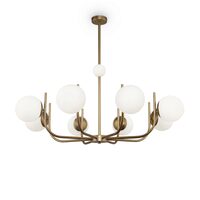 Lustra moderna Rendez-vous bronz abajur alb Ø103cm, Maytoni