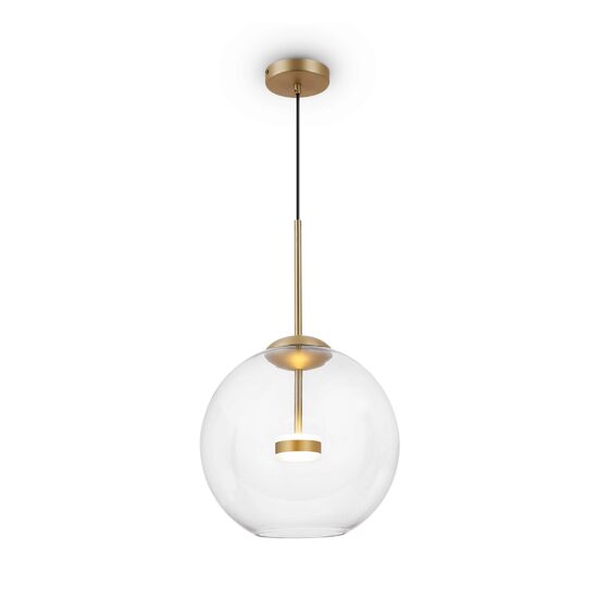 Lustra LED moderna Cometa aurie abajur transparent Ø35cm 12W, Maytoni