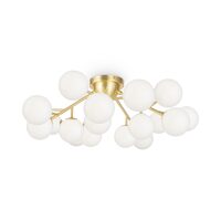 Plafoniera moderna Dallas aurie abajur alb Ø75cm, Maytoni