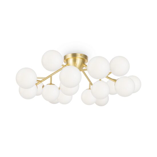 Plafoniera moderna Dallas aurie abajur alb Ø75cm, Maytoni
