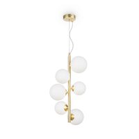 Lustra moderna Dallas aurie abajur alb Ø29cm, Maytoni