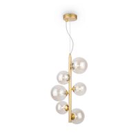 Lustra moderna Dallas aurie abajur chihlimbar Ø29cm, Maytoni