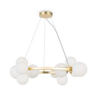 Lustra moderna Dallas aurie abajur alb Ø67cm, Maytoni