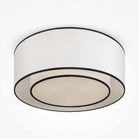 Plafoniera moderna Bergamo cromata abajur alb cu negru Ø52cm, Maytoni