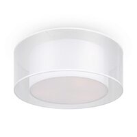 Plafoniera moderna Bergamo cromata abajur transparent cu alba Ø52cm, Maytoni