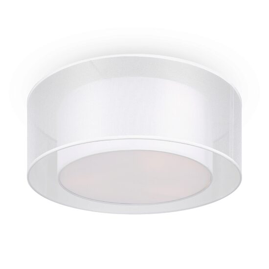 Plafoniera moderna Bergamo cromata abajur transparent cu alba Ø52cm, Maytoni