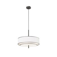 Lustra moderna Bergamo neagra abajur alb cu negru Ø50cm, Maytoni