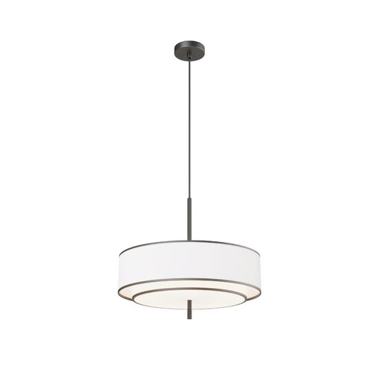 Lustra moderna Bergamo neagra abajur alb cu negru Ø50cm, Maytoni