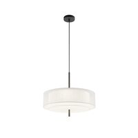 Lustra moderna Bergamo neagra abajur transparent cu alba Ø50cm, Maytoni