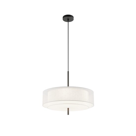 Lustra moderna Bergamo neagra abajur transparent cu alba Ø50cm, Maytoni