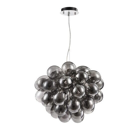 Lustra moderna Balbo nichel abajur fumuriu Ø50cm, Maytoni