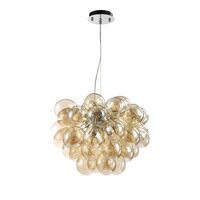 Lustra moderna Balbo nichel abajur coniac Ø50cm, Maytoni