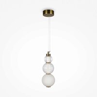 Lustra LED moderna Collar aurie abajur transparent cu alba Ø14cm 16W, Maytoni