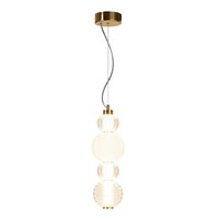 Lustra LED moderna Collar aurie abajur transparent cu alba Ø14cm 17W, Maytoni