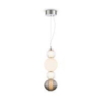 Lustra LED moderna Collar cromata abajur colorat Ø14cm 17W, Maytoni