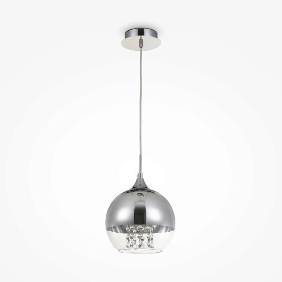 Lustra moderna Fermi nichel abajur transparent Ø20cm, Maytoni