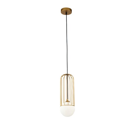 Lustra moderna Telford aurie abajur alb Ø12cm, Maytoni
