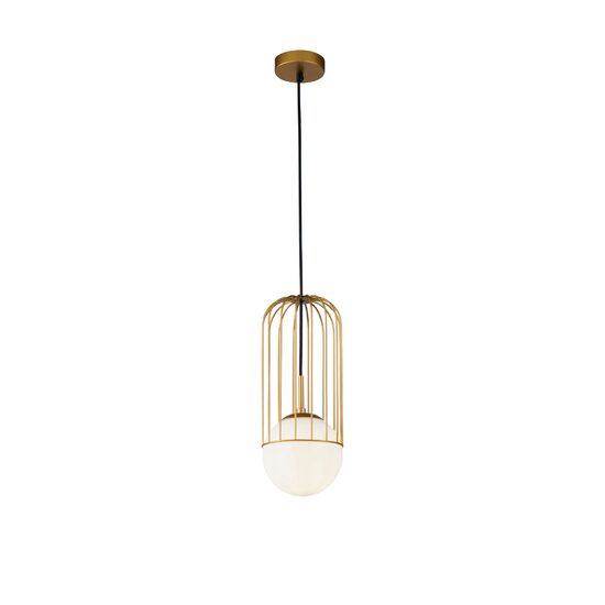 Lustra moderna Telford aurie abajur alb Ø15cm, Maytoni