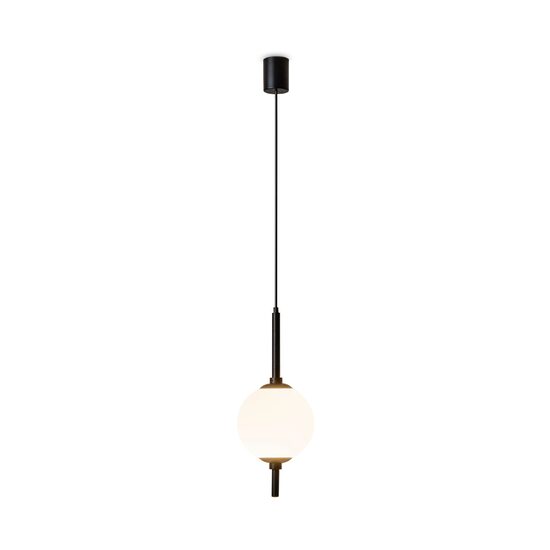 Lustra LED moderna The Sixth Sense neagra abajur alb Ø18cm 7W, Maytoni