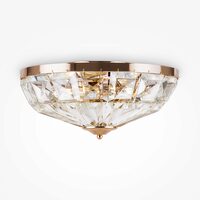Plafoniera cristal transparent clasica Facet aurie Ø39cm, Maytoni