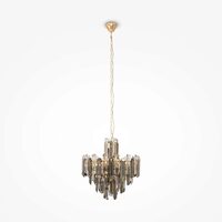Lustra clasica Flare aurie abajur colorat Ø48cm, Maytoni