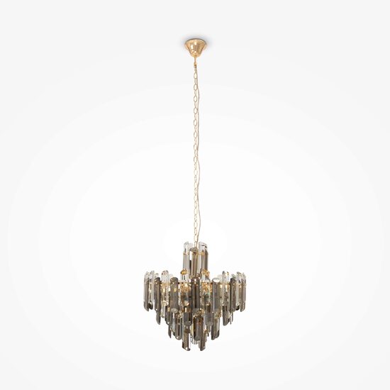 Lustra clasica Flare aurie abajur colorat Ø48cm, Maytoni