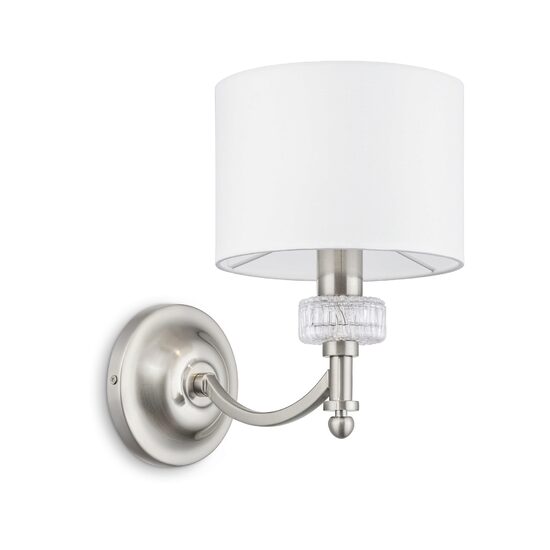 Aplica clasica Alicante nichel abajur alb L17cm, Maytoni