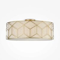 Plafoniera clasica Messina aurie abajur bej Ø57cm, Maytoni