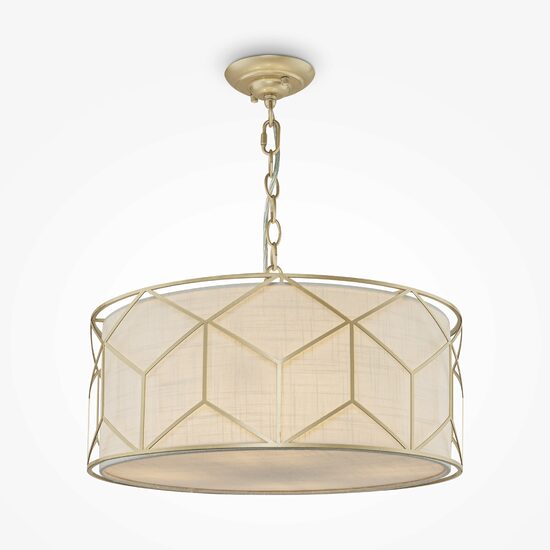 Lustra clasica Messina aurie abajur alb Ø45cm, Maytoni