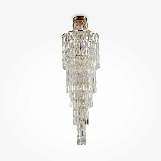 Plafoniera cristal transparent clasica Niagara aurie Ø50cm, Maytoni