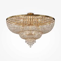 Plafoniera cristal transparent clasica Palace aurie Ø100cm, Maytoni