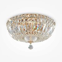 Plafoniera cristal transparent clasica Basfor aurie Ø30cm, Maytoni
