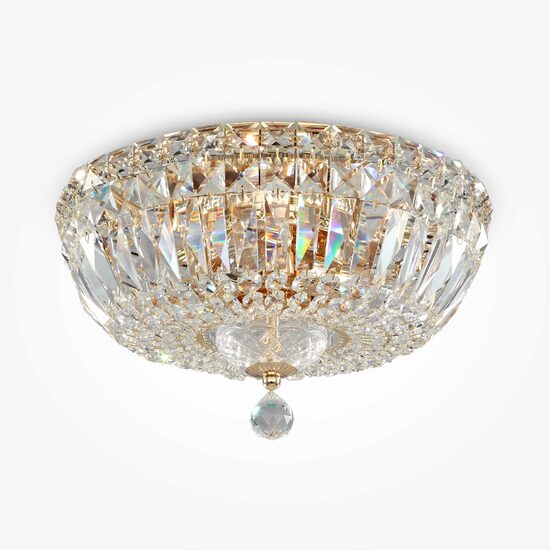 Plafoniera cristal transparent clasica Basfor aurie Ø30cm, Maytoni