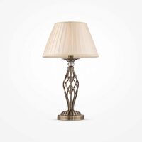 Veioza clasica Grace bronz abajur bej Ø32cm, Maytoni