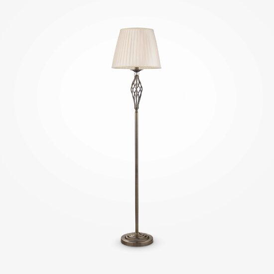 Lampadar clasic Grace bronz abajur bej Ø38cm, Maytoni