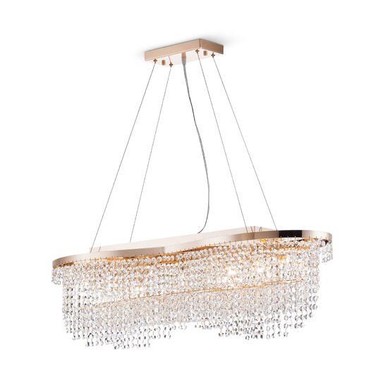 Candelabru cristal transparent clasic Toils auriu L93cm, Maytoni