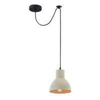 Lustra moderna Broni neagra abajur gri Ø16cm, Maytoni