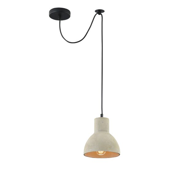 Lustra moderna Broni neagra abajur gri Ø16cm, Maytoni