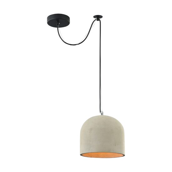 Lustra moderna Broni neagra abajur gri Ø20cm, Maytoni